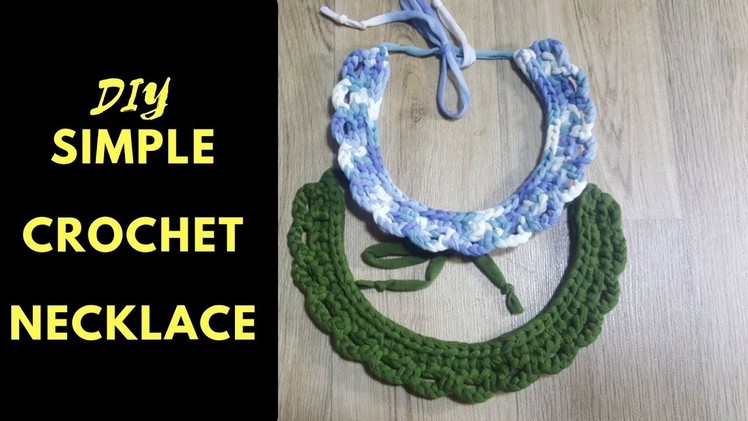 DIY T Shirt Yarn Crochet Necklace | Beginner Friendly | Zimbabwean Youtuber  #tsungie #crocheting