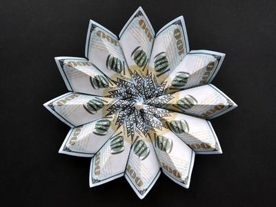 EASY | My Money FLOWER | Modular Origami Dollar Tutorial DIY (NProkuda)