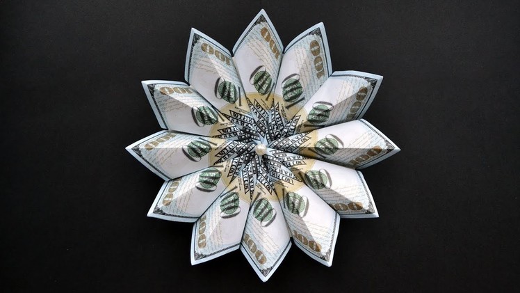 EASY | My Money FLOWER | Modular Origami Dollar Tutorial DIY (NProkuda)