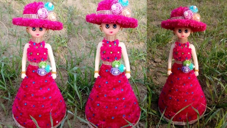 How to a doll decorate using woolen (No- 2).Doll decorations ideas