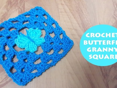 How to crochet a butterfly granny square? | !Crochet!