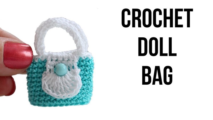 How to crochet a doll bag. purse. Free tutorial. pattern. Easy Crochet