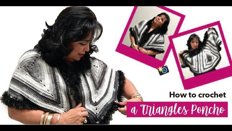 HOW TO CROCHET A PONCHO WITH TRIANGLES - EASY AND FAST - BY LAURA CEPEDA