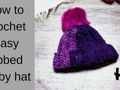 How to crochet a simple baby hat 0-3 months