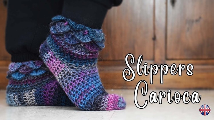 How to crochet an easy and pretty slippers