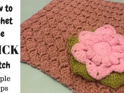 How To Crochet Brick Stitch:Easy crochet STEP by STEP