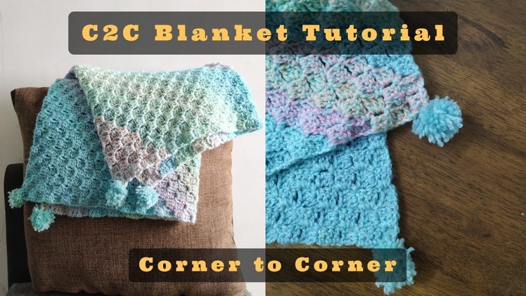 How to crochet C2C | Corner to Corner crochet tutorial by Anjana Dhanavanthan