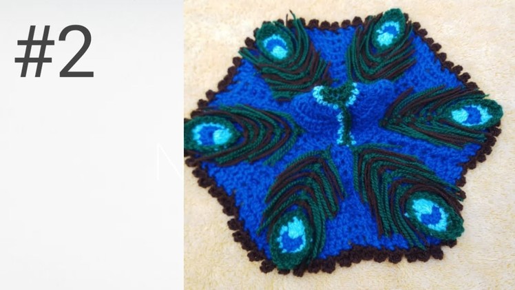 How to crochet New simple & Beautiful Dress for KanhaJi l Laddugopal l Peacock Feather dress 2019