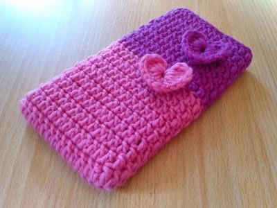 How to Crochet Phone Pouch with Hearts