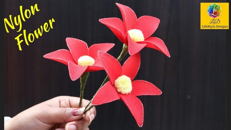 How to make a nylon stocking flowers | Nylon Stocking Flower Tutorial | DIY Flower Craft