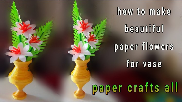 How to make beautiful flower stick for vase. amazing flowers stick. diy paper craft