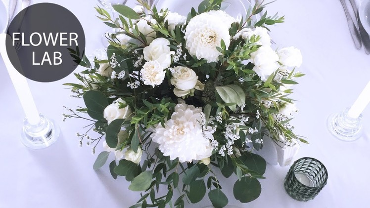 How to make flower arrangement | DIY white wedding bouquet