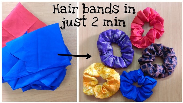 How To Make Hair Rubber Band At Home | Hair Scrunchine Tutorial| DIY | Hair Band From Old Clothes