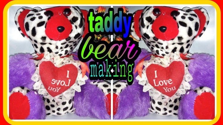 How to make taddy bear at home.taddy bear making diy.soft toy taddy bear at home in hindi