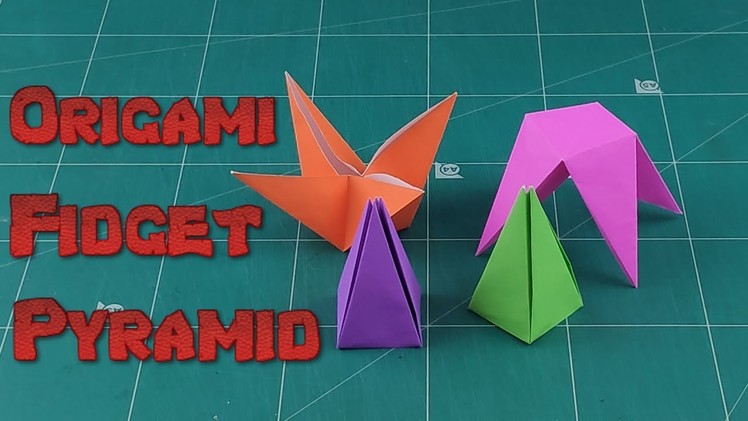 Origami Amazing Fidget Pyramid | How To Make a Folding Pyramid Tutorial | DIY Folding Paper Crafts