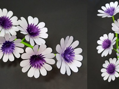 Paper Flower: How to Make Paper Stick Flower Home Decoration Idea!! DIY | Abigail Paper Crafts
