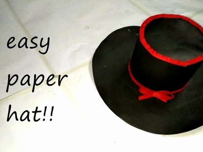 Paper Hat - Origami Top Hat tutorial - DIY