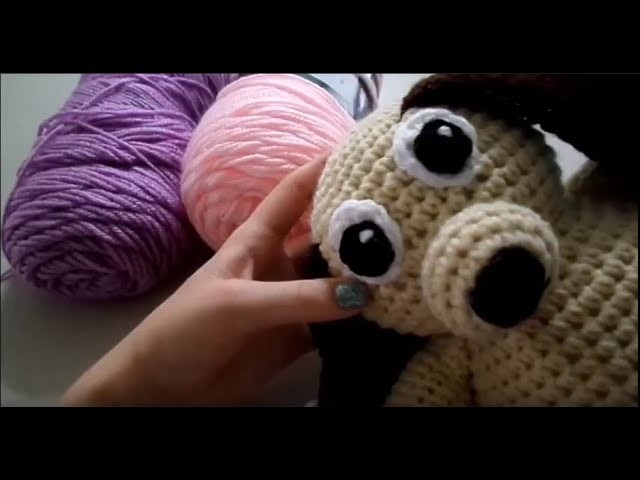 Part 4: How to Crochet the Eyes and Nose of Dog -Simply Sadie Crochet