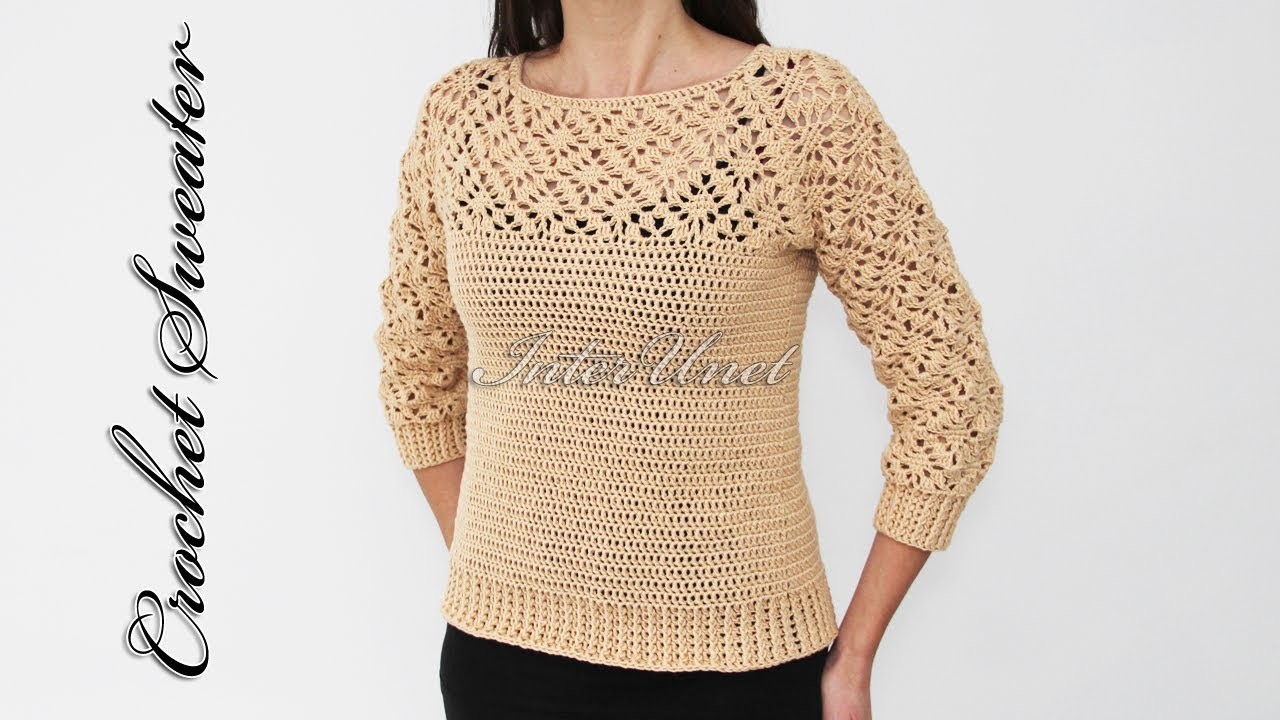 Sweater crochet pattern, interunet
