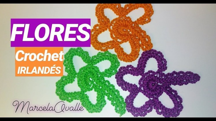 ???????? TUTORIAL: FLORES EN CROCHET IRLANDES???????? PASO A PASO.