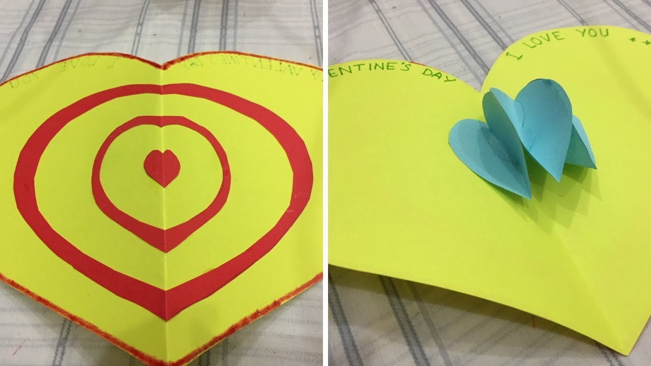 Valentines Day card idea. DIY pop-up Card for Valentines day.heart Throughout Pixel Heart Pop Up Card Template