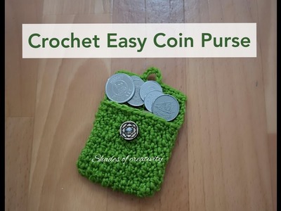 Very Easy Crochet Coin Purse.Pouch in Tamil - Seed Stitch purse ????