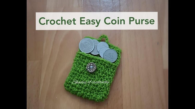 Very Easy Crochet Coin Purse.Pouch in Tamil - Seed Stitch purse ????