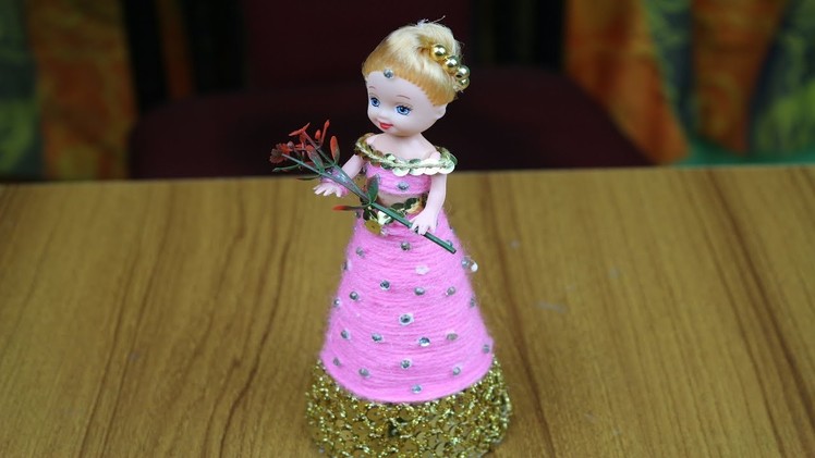 Barbie dress - Barbie Dolls || DIY Woolen Barbie dress making easy - How to make dress for doll