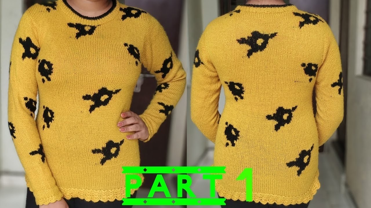 Beautiful girl sweater Design (part 1) #61| Knitting Pattern | Knitting design in Hindi