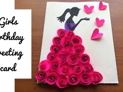 Beautiful Women’s Day greeting card.birthday card.love greeting card simple & unique.origami roses