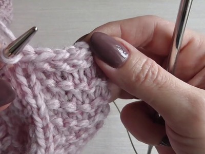 Easy Knitting : Bind off .End on right side.