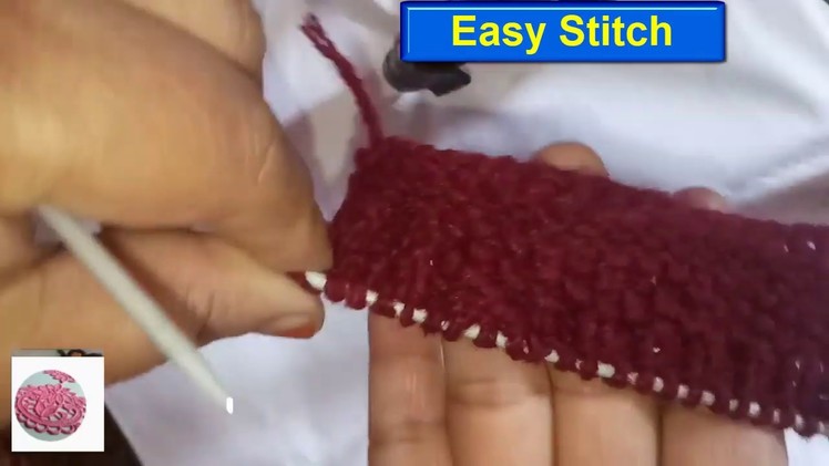 Easy Stitch  Easy purl Stitch | How to Purl Stitch  Knitting in Bangla Easy stitches purl Tutoriai 3