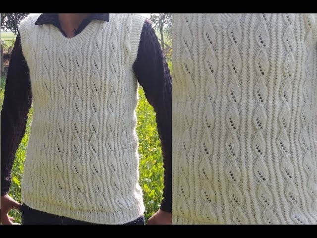Gents Half Sweater {Part 2} Beautiful knitting pattern, How To Make Men's Sweater in Hindi
