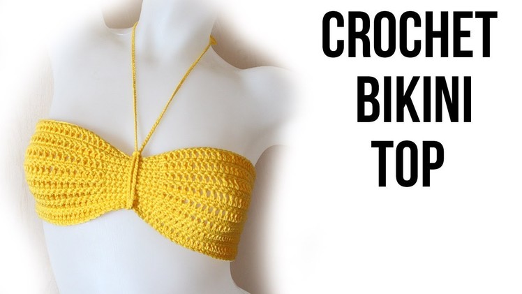 How to crochet a bikini top. Free tutorial. pattern. Easy Crochet