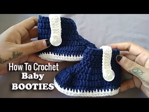 HOW TO CROCHET CUTE AND EASY BABY BOOTIES ????