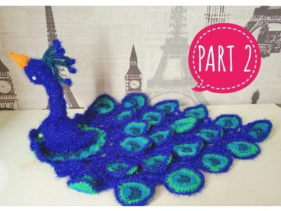 How to crochet #Peacock tablemat #in marathi #part -2 #क्रोशाचे विणकाम  #रुमाल प्रकार - 37