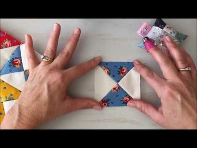 How to Hand Piece a Quarter Square Triangle Block
