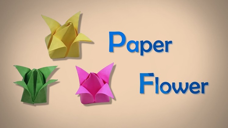 How to make an origami Traditional Tulip : DIY Craft : Paper Craft