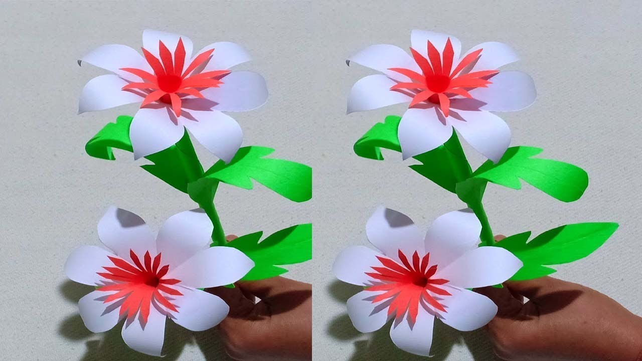 How To Make Beautiful Flower With Paper Making Paper Flowers Step By