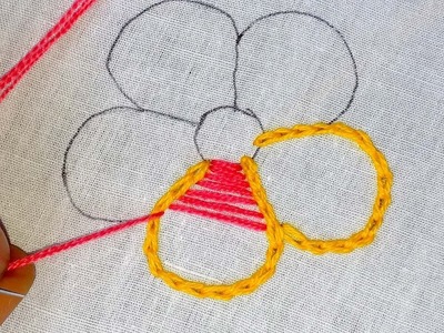 How To Make  Fantasy Flower Stitch  | Hand Embroidery | Flower Embroidery Tutorial