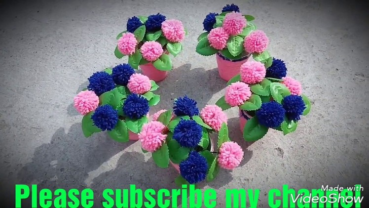 How to make flower pot in Hindi.