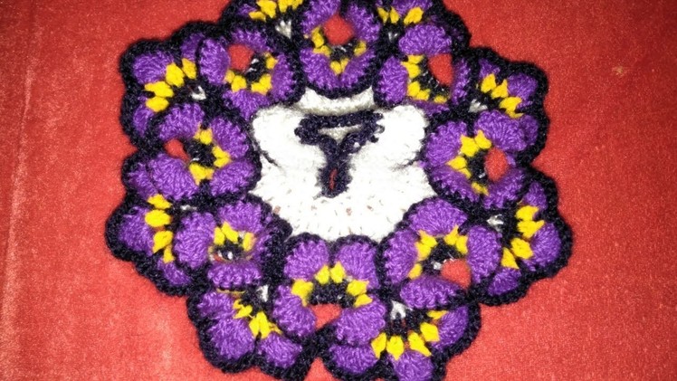 How to make laddu gopal winter dress#5.very easy woolen(un ki) crochet flower shape dress