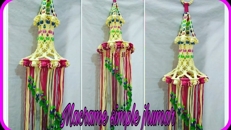 How to make macrame simple jhumar for beginners.