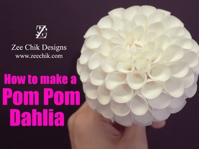 How to make Pom Pom Dahlia fondant. polymerclay
