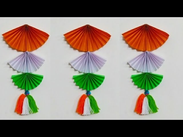 How to make Tri colour wall hanging. Republic Day special craft Ideas