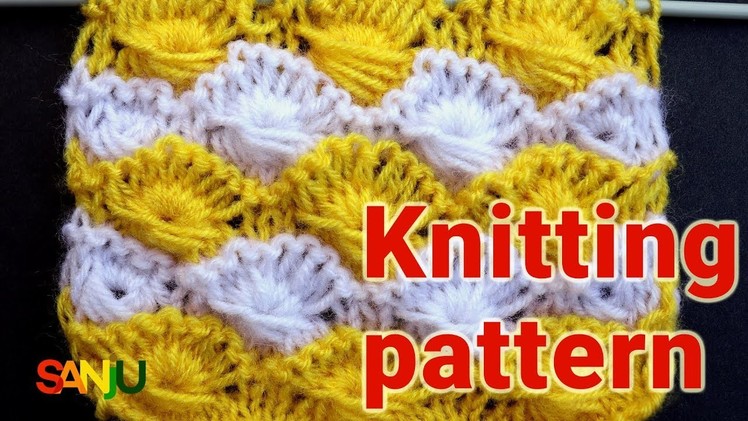 Knit two color sweater pattern | Two color knitting pattern