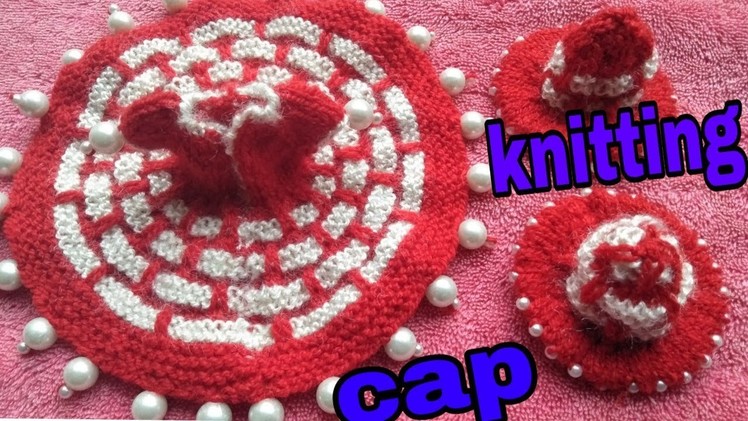 Knitting cap#1 for laddu gopal.How to make very easy winter cap for kanahji