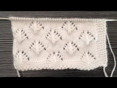 Knitting Pattern.Pine Trees Stitch Pattern For Baby Sweater,Cardigan And Baby Blanket