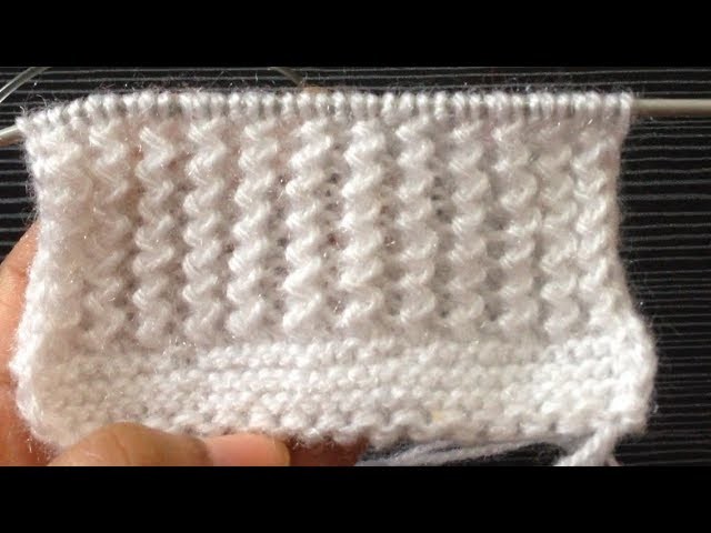 Knitting pattern. Zigzag Stitch Pattern (RickRack stitch)For Cardigan,Sweater, Scarf