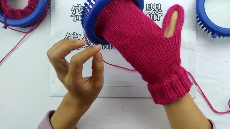New Design Knitting Looms Loom knit Gloves.Mittens on long loom knitting board loom knit Patterns